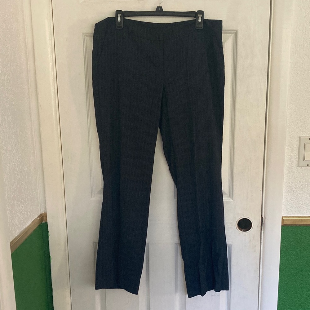 New York & Company Charcoal Pinstripe Trousers